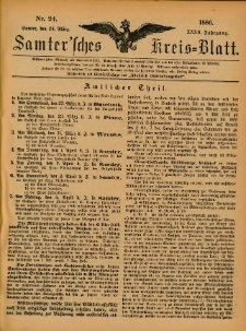 Samtersches Kreis-Blatt = Dziennik Powiatu Szamotulskiego 1886.03.24 Jg.32 Nr24