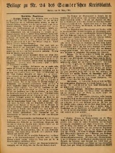 Beilage zu Nr.24 des Samterschen Kreisblatts = Dodatek do Nr.24 dziennika powiatowego Szamotulskiego 1886.03.24 Jg.32