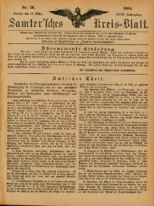 Samtersches Kreis-Blatt = Dziennik Powiatu Szamotulskiego 1886.03.31 Jg.32 Nr26
