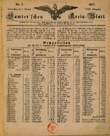 Samtersches Kreis-Blatt = Dziennik Powiatu Szamotulskiego 1877.01.04 Jg.23 Nr23