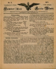 Samtersches Kreis-Blatt = Dziennik Powiatu Szamotulskiego 1877.01.18 Jg.23 Nr3