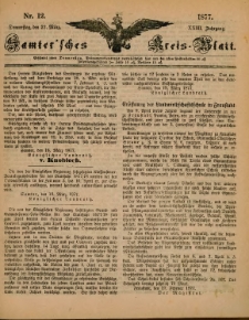Samtersches Kreis-Blatt = Dziennik Powiatu Szamotulskiego 1877.03.22 Jg.23 Nr12