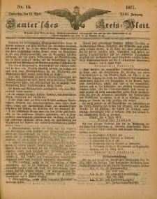 Samtersches Kreis-Blatt = Dziennik Powiatu Szamotulskiego 1877.04.12 Jg.23 Nr15
