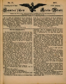 Samtersches Kreis-Blatt = Dziennik Powiatu Szamotulskiego 1877.04.26 Jg.23 Nr17