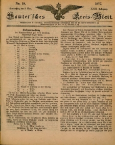 Samtersches Kreis-Blatt = Dziennik Powiatu Szamotulskiego 1877.05.03 Jg.23 Nr18