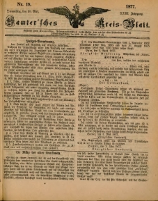 Samtersches Kreis-Blatt = Dziennik Powiatu Szamotulskiego 1877.05.10 Jg.23 Nr19