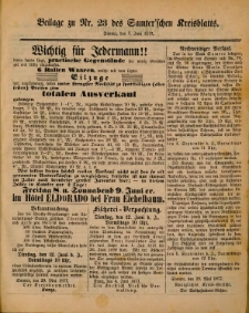 Beilage zu Nr.23 des Samterschen Kreisblatts = Dodatek do Nr.23 dziennika powiatowego Szamotulskiego 1877.06.07 Jg.23