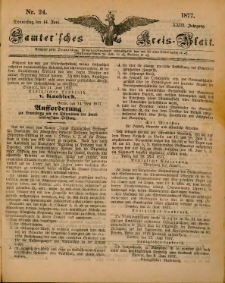 Samtersches Kreis-Blatt = Dziennik Powiatu Szamotulskiego 1877.06.21 Jg.23 Nr24