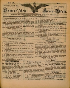 Samtersches Kreis-Blatt = Dziennik Powiatu Szamotulskiego 1877.06.28 Jg.23 Nr26
