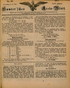 Samtersches Kreis-Blatt = Dziennik Powiatu Szamotulskiego 1877.07.19 Jg.23 Nr29