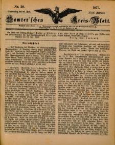 Samtersches Kreis-Blatt = Dziennik Powiatu Szamotulskiego 1877.07.26 Jg.23 Nr30