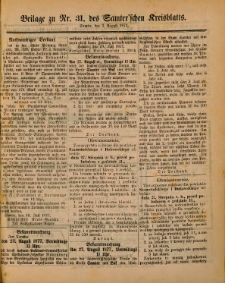 Beilage zu Nr.31 des Samterschen Kreisblatts = Dodatek do Nr.31 dziennika powiatowego Szamotulskiego 1877.08.02 Jg.23