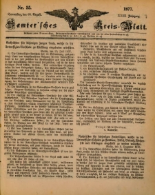 Samtersches Kreis-Blatt = Dziennik Powiatu Szamotulskiego 1877.08.30 Jg.23 Nr35