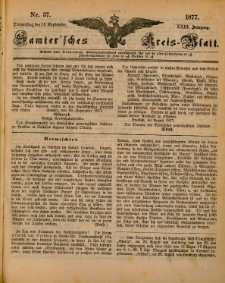 Samtersches Kreis-Blatt = Dziennik Powiatu Szamotulskiego 1877.09.13 Jg.23 Nr37
