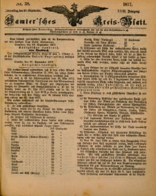 Samtersches Kreis-Blatt = Dziennik Powiatu Szamotulskiego 1877.09.20 Jg.23 Nr38
