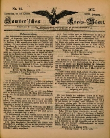 Samtersches Kreis-Blatt = Dziennik Powiatu Szamotulskiego 1877.10.18 Jg.23 Nr42