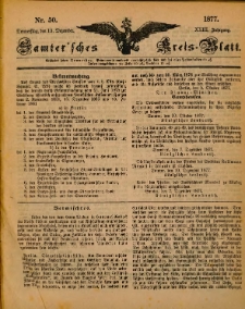 Samtersches Kreis-Blatt = Dziennik Powiatu Szamotulskiego 1877.12.13 Jg.23 Nr50