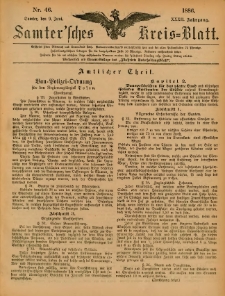 Samtersches Kreis-Blatt = Dziennik Powiatu Szamotulskiego 1886.06.09 Jg.32 Nr46