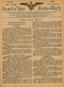 Samtersches Kreis-Blatt = Dziennik Powiatu Szamotulskiego 1886.06.19 Jg.32 Nr49