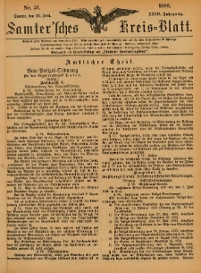 Samtersches Kreis-Blatt = Dziennik Powiatu Szamotulskiego 1886.06.26 Jg.32 Nr51