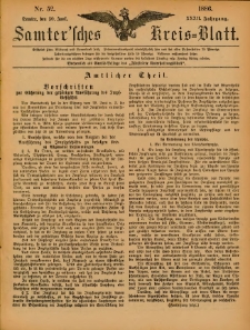 Samtersches Kreis-Blatt = Dziennik Powiatu Szamotulskiego 1886.06.30 Jg.32 Nr52