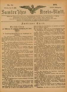 Samtersches Kreis-Blatt = Dziennik Powiatu Szamotulskiego 1886.07.07 Jg.32 Nr54