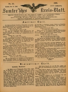 Samtersches Kreis-Blatt = Dziennik Powiatu Szamotulskiego 1886.07.14 Jg.32 Nr56