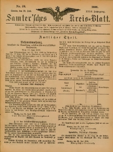Samtersches Kreis-Blatt = Dziennik Powiatu Szamotulskiego 1886.07.21 Jg.32 Nr58