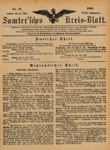 Samtersches Kreis-Blatt = Dziennik Powiatu Szamotulskiego 1886.07.24 Jg.32 Nr59