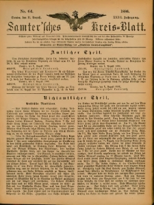 Samtersches Kreis-Blatt = Dziennik Powiatu Szamotulskiego 1886.08.11 Jg.32 Nr64