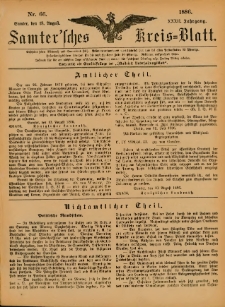Samtersches Kreis-Blatt = Dziennik Powiatu Szamotulskiego 1886.08.18 Jg.32 Nr66