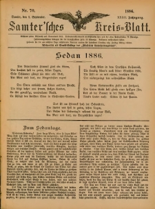Samtersches Kreis-Blatt = Dziennik Powiatu Szamotulskiego 1886.09.01 Jg.32 Nr70