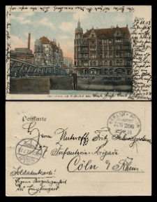 Posen. Breitestrasse mit Wallischeibrücke.