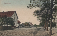 Będlewo. [Fragment wsi - ulica, gospoda].