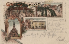 Gruss aus Posen. Etablissement Schilling. Wilhelmstrasse. Lutherische Kirche. Königl.Intendantur.