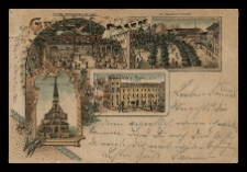 Gruss aus Posen. Etablissement Schilling. Wilhelmstrasse. Lutherische Kirche. Königl.Intendantur.