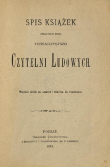 Spis książek poleconych przez Towarzystwo Czytelni Ludowych