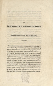 Do Towarzystwa Demokratycznego i tak zwanego Zjednoczenia Emigracji