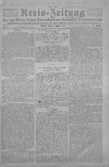 Kreis-Zeitung f&uuml;r d. Kreis Nowy-Tomysl: zugl. Nowy-Tomysler Hopfenzeitung 1927.01.03 Jg.52 Nr1