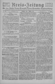 Kreis-Zeitung f&uuml;r d. Kreis Nowy-Tomysl: zugl. Nowy-Tomysler Hopfenzeitung 1927.03.11 Jg.52 Nr29