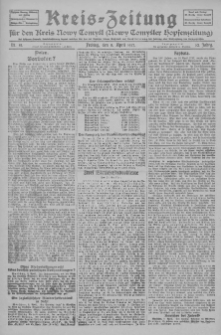 Kreis-Zeitung f&uuml;r d. Kreis Nowy-Tomysl: zugl. Nowy-Tomysler Hopfenzeitung 1927.04.08 Jg.52 Nr41