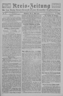 Kreis-Zeitung f&uuml;r d. Kreis Nowy-Tomysl: zugl. Nowy-Tomysler Hopfenzeitung 1927.04.13 Jg.52 Nr43
