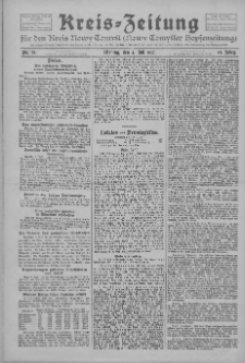 Kreis-Zeitung f&uuml;r d. Kreis Nowy-Tomysl: zugl. Nowy-Tomysler Hopfenzeitung 1927.07.04 Jg.52 Nr75