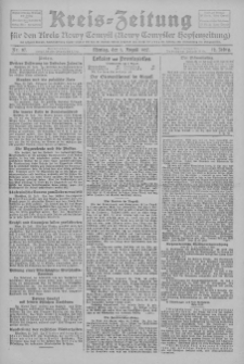 Kreis-Zeitung f&uuml;r d. Kreis Nowy-Tomysl: zugl. Nowy-Tomysler Hopfenzeitung 1927.08.01 Jg.52 Nr87