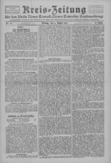 Kreis-Zeitung f&uuml;r d. Kreis Nowy-Tomysl: zugl. Nowy-Tomysler Hopfenzeitung 1927.08.08 Jg.52 Nr90