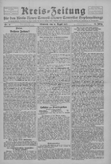 Kreis-Zeitung für d. Kreis Nowy-Tomysl: zugl. Nowy-Tomysler Hopfenzeitung 1927.08.10 Jg.52 Nr91