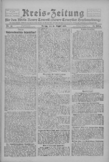 Kreis-Zeitung f&uuml;r d. Kreis Nowy-Tomysl: zugl. Nowy-Tomysler Hopfenzeitung 1927.08.19 Jg.52 Nr94