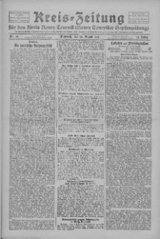 Kreis-Zeitung f&uuml;r d. Kreis Nowy-Tomysl: zugl. Nowy-Tomysler Hopfenzeitung 1927.08.24 Jg.52 Nr96
