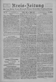 Kreis-Zeitung f&uuml;r d. Kreis Nowy-Tomysl: zugl. Nowy-Tomysler Hopfenzeitung 1927.08.26 Jg.52 Nr97