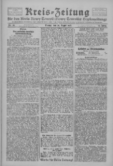 Kreis-Zeitung f&uuml;r d. Kreis Nowy-Tomysl: zugl. Nowy-Tomysler Hopfenzeitung 1927.08.29 Jg.52 Nr98